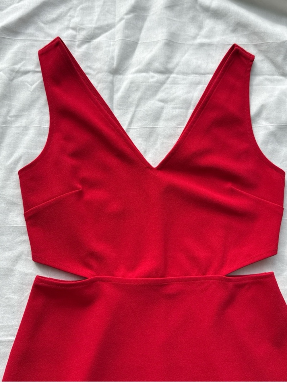 Express Red Cutout Mini Dress - Picture 2 of 4